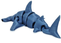 FlexiMech Hammerhead Baby Shark Gray 3D Printed 2.5" Articulated Realistic Ocean Predator Fidget Toy
