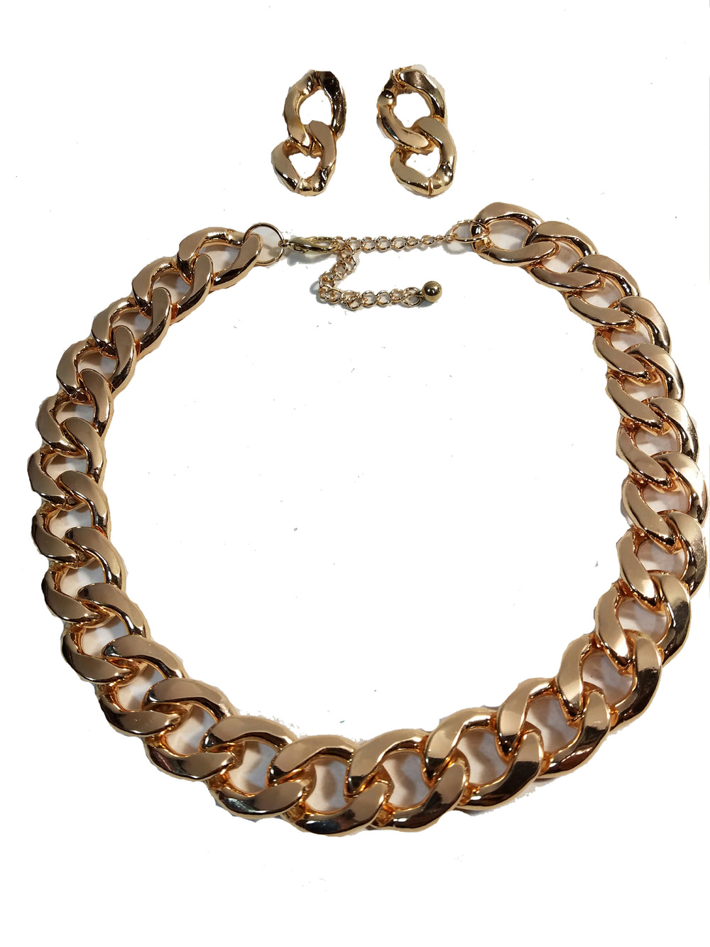 Gold Plated Chunky Solid Twist Style Fashion Chain Chunky Thick Link 20