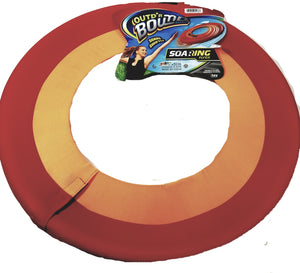 Out'dr (Outdoor) Bound Extra Large Red & Orange Soaring Flyer Round Disc Frisbee
