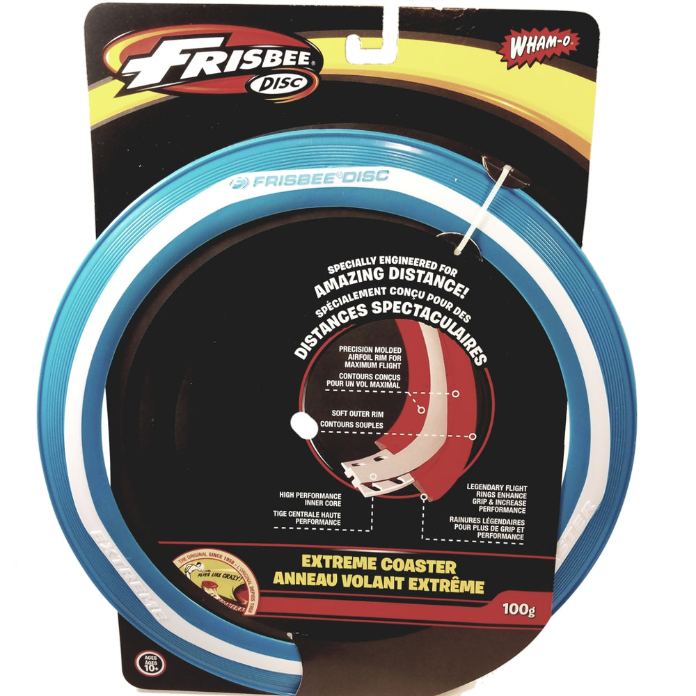 Wham-O Extreme Coaster Ring Flyer Blue Frisbee Round Flying Disc Toy