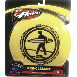 Wham-O Yellow Pro Classic Frisbee Surfs Up Graphics 130g 10" Durable Round Frisbee Flying Disc Toy