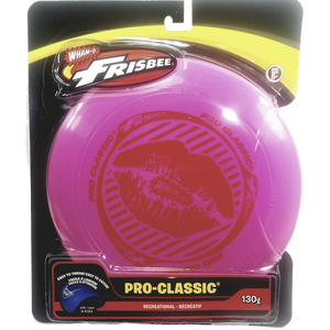 Wham-O Pink Pro Classic Frisbee HOT Lips Graphics 130g 10" Durable Round Frisbee Flying Disc Toy