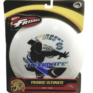 Wham-O White Ultimate Frisbee Throw Graphics 175g 10.75" Durable Round Frisbee Flying Disc Toy