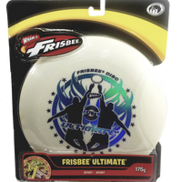 Wham-O White Ultimate Frisbee Catch Graphics 175g 10.75" Durable Round Frisbee Flying Disc Toy
