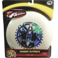 Wham-O White Ultimate Frisbee Catch Graphics 175g 10.75" Durable Round Frisbee Flying Disc Toy