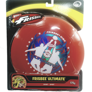 Wham-O Red Ultimate Frisbee Catch Graphics 175g 10.75" Durable Round Frisbee Flying Disc Toy
