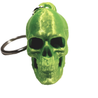 Flexi Keychainz Skeleton Detailed 3d Skull Silver Tone KeyChain Choose Color