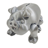 Flexi-Mech Piggy Bank Articulated Pig Functional 3d Printed Kids Toy Bank Choose A Color
