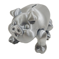 Flexi-Mech Piggy Bank Articulated Pig Functional 3d Printed Kids Toy Bank Choose A Color