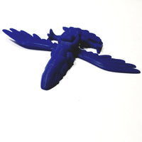 Flexxi Toucan Fully Articulated Mechanical 3d Printed Toy Bird Navy Blue
