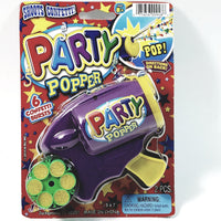 Party Popper Confetti Shooting Toy Gun/Pistol 1 Refill (6 Shots) Included
