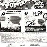 Party Popper Confetti Shooting Toy Gun/Pistol 1 Refill (6 Shots) Included
