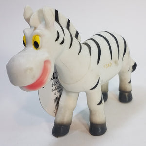 Toon Time Jungle Animal White & Black Zebra Soft Plastic 6" Figure