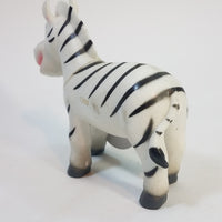 Toon Time Jungle Animal White & Black Zebra Soft Plastic 6" Figure
