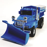 SF Toys Blue Front End Snow Plow Rear Salt Spreader 5.75" Diecast Truck