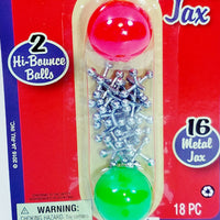 Vintage Toys Double Jax Retro 2 Hi-Bounce Balls & 16 Metal Jacks In/Outdoor Toy
