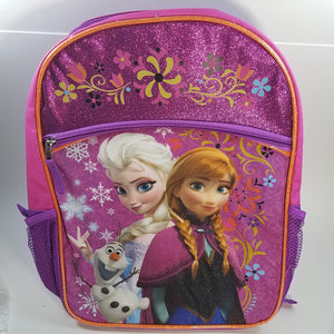 New Frozen Pink Large 16" School Bag/Knapsack/Backpack & Lunch Bag Elsa & Anna