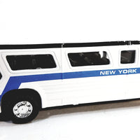 SF Toys Classic New York City Central Station White Passenger Bus 6"Diecast Commercia...