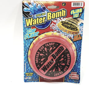 Water Bomb Red Bottle Cap Flyer Water Sponge Frisbee Accurate Toss Flying Pool/Beach Toy