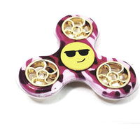 Krazy Spinner Pink Camouflage Sunglasses Emoji Gold Rim Gears Fidget Spinner Stress Reducer Ceramic & Metal Bearing