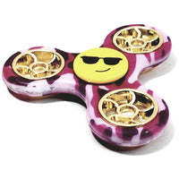 Krazy Spinner Pink Camouflage Sunglasses Emoji Gold Rim Gears Fidget Spinner Stress Reducer Ceramic & Metal Bearing