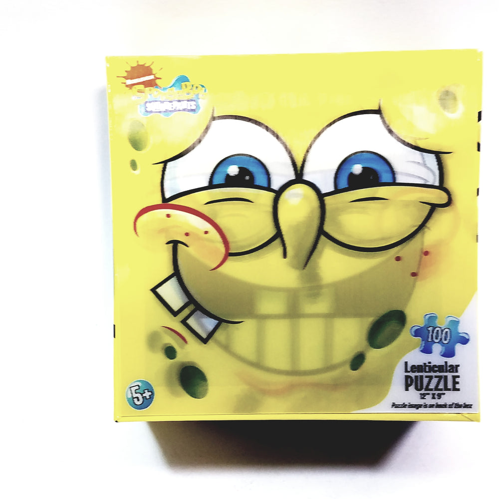 Nickelodeon Lenticular Spongebob Squarepants 100 Piece 12X9 Puzzle Collectors Item
