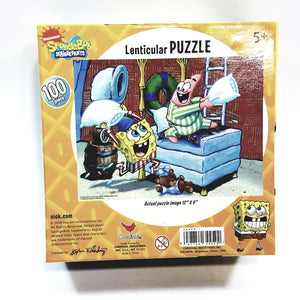 Nickelodeon Lenticular Spongebob Squarepants 100 Piece 12X9 Puzzle Collectors Item