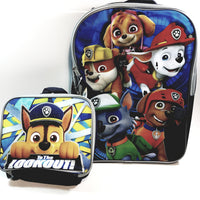 New Paw Partrol To The Lookout Large 16" School Bag/Knapsack/Backpack & 9" Lunch Box