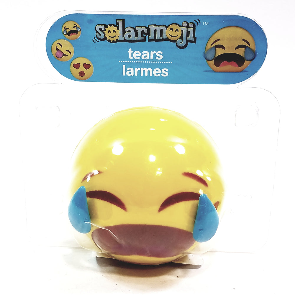 Solar Dancer Yellow EMOJI Crying Your Eyes Out Face Solar/Light Activated Moving Tears