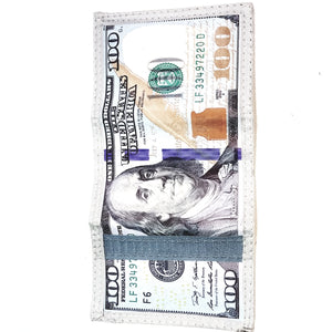 Benjamin Franklin ($100) One Hundred Dollar Bill (3)Tri-Fold Wallet