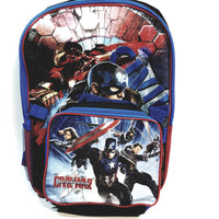 New Captain America Civil War Blue & Black Large 16" School Bag/Knapsack/Backpack