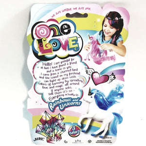 One Love White With Purple Hair Unicorrn Doll Set With Brush
