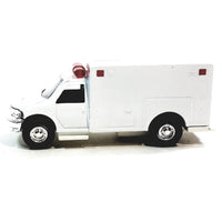 Showcast Rescue FDNY Blank White Ford E-350 Medical Services Paramedic Ambulance No Decals