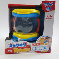 My First Funny Drum 6 Buttons With 5 Musical Style Sounds & Lights Plastic Toddler/Baby Toy
