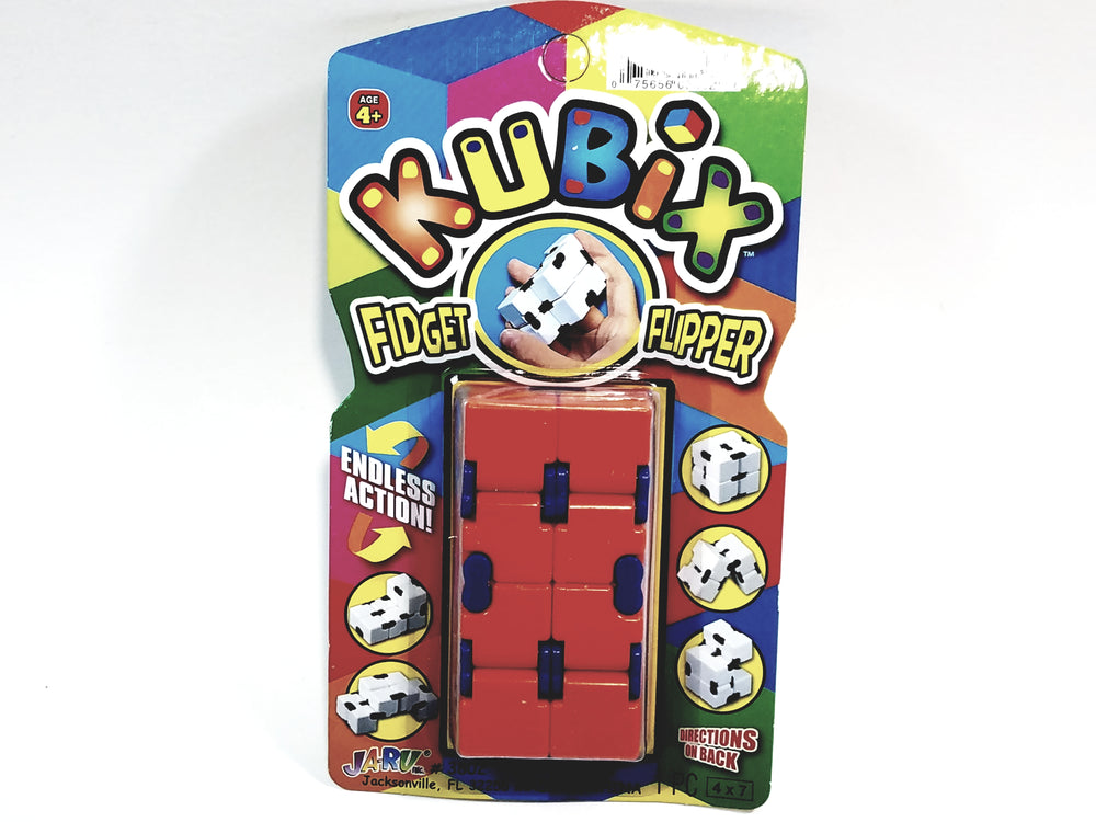 Kubix Orange & Blue Fidget Flipper Puzzle Strategy Brain Tease Game