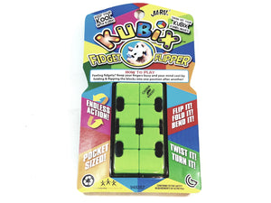 Kubix Green & Black Fidget Flipper Puzzle Strategy Brain Tease Game