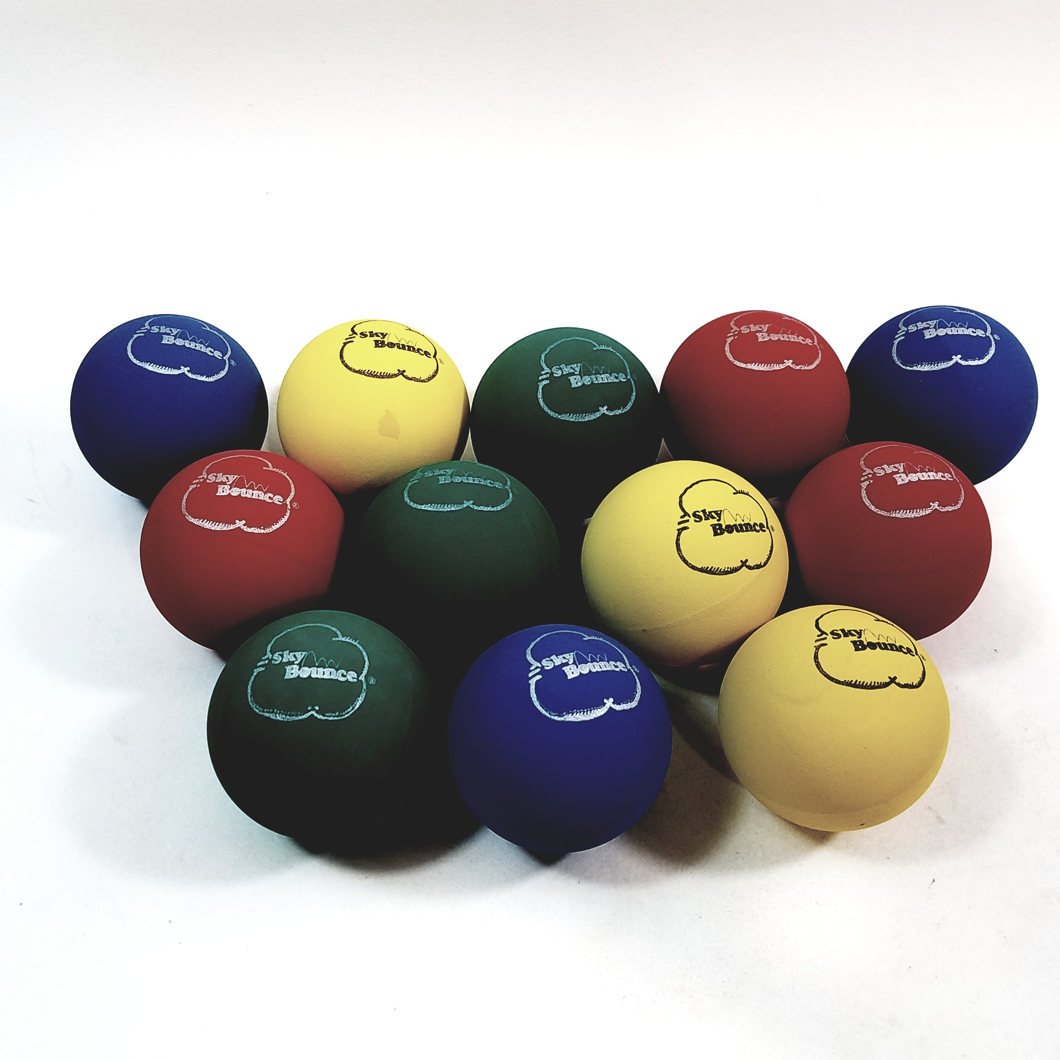 SKY BOUNCE Multi Color Handball/Racquetball Set Of 12 (1 Dozen) Racket Enigmatoys