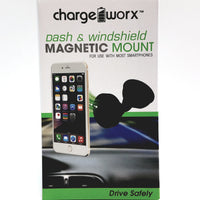 Charge Worx Universal Magnetic Windshield & Dash  Mount Fits Most Smartphones

