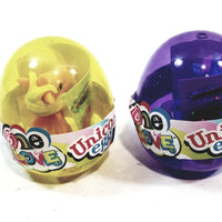 One Love Unicorn Egg Doll Set Of 2 Yellow & Purple With Stickers