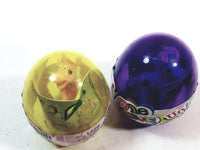 One Love Unicorn Egg Doll Set Of 2 Yellow & Purple With Stickers
