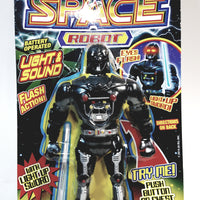 SPACE FORCE Black Robot Light & Sound Light Up Eyes & Light Saber 6" Action Figure