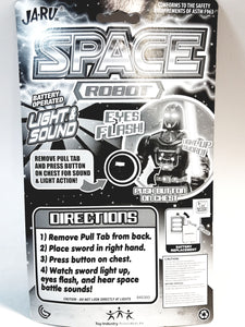 SPACE FORCE Black Robot Light & Sound Light Up Eyes & Light Saber 6" Action Figure