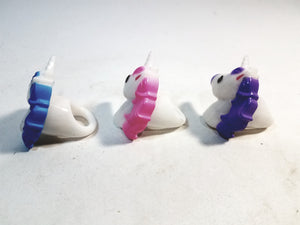 Unicorn Complete Set Of 3 Light Up Rings (Pink Purple Blue)