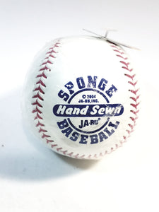 Sponge Handsewb 60mm White & Red Stich Baseball Design Spongeball In/Outdoor Toy