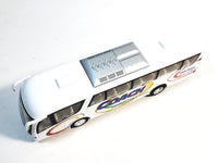Kinsmart White Passenger Travel Coach Bus 1/64 S Scale 7" Commercial...

