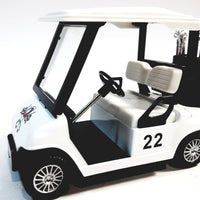 Kinsmart Worldwide Golf Club #22 Golf Cart With Golf Clubs 4.5" Diecast Car