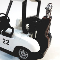 Kinsmart Worldwide Golf Club #22 Golf Cart With Golf Clubs 4.5" Diecast Car