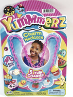 Yummmerz Cotton Candy Pink Charm Necklace & 5 Yum Charms Set with EZ Sizing
