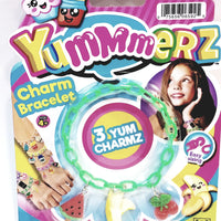 Yummmerz Lime Green Charm Bracelet & 3 Yum Charms Set with EZ Sizing