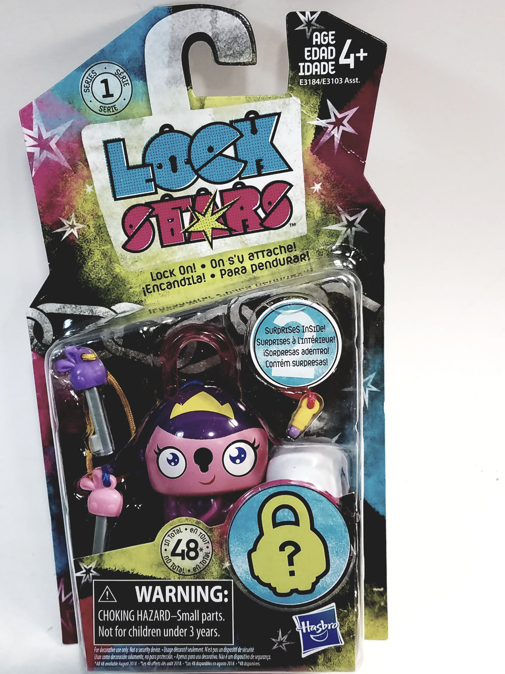 Lock Stars Series 1 Pink & Purple Princess Lock Two Keys & 2 Mystery Charms